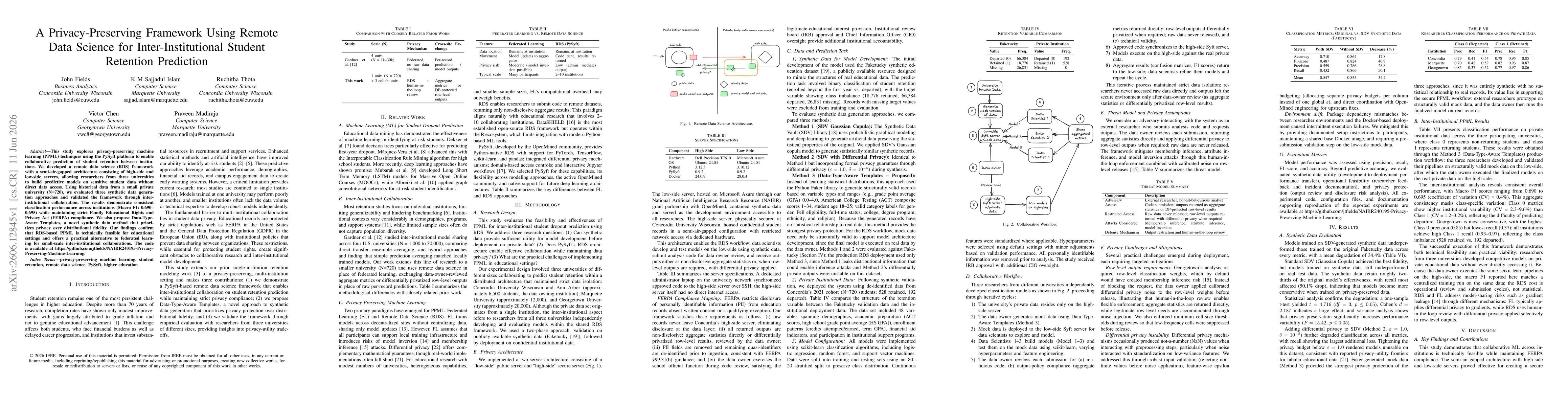 Thumbnail for A Privacy-Preserving Framework Using Remote Data Science for Inter-Institutional Student Retention Prediction