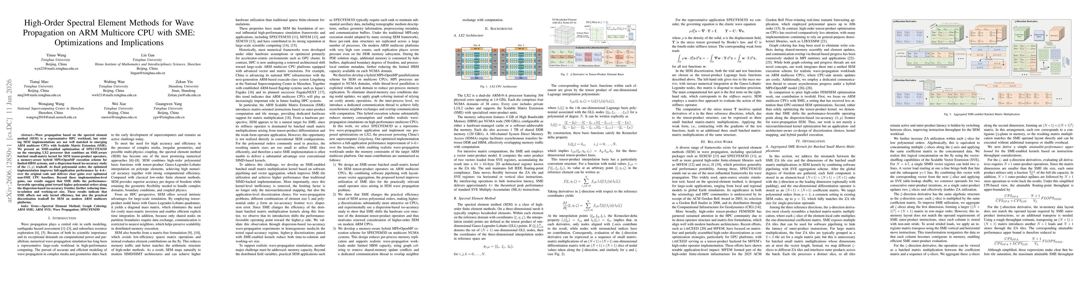 Thumbnail for High-Order Spectral Element Methods for Wave Propagation on ARM Multicore CPU with SME: Optimizations and Implications