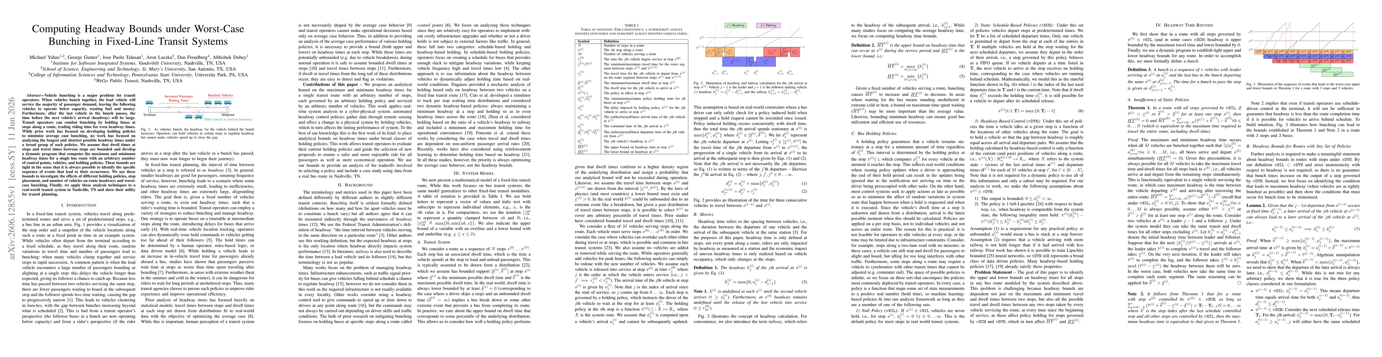 Thumbnail for Computing Headway Bounds under Worst-Case Bunching in Fixed-Line Transit Systems