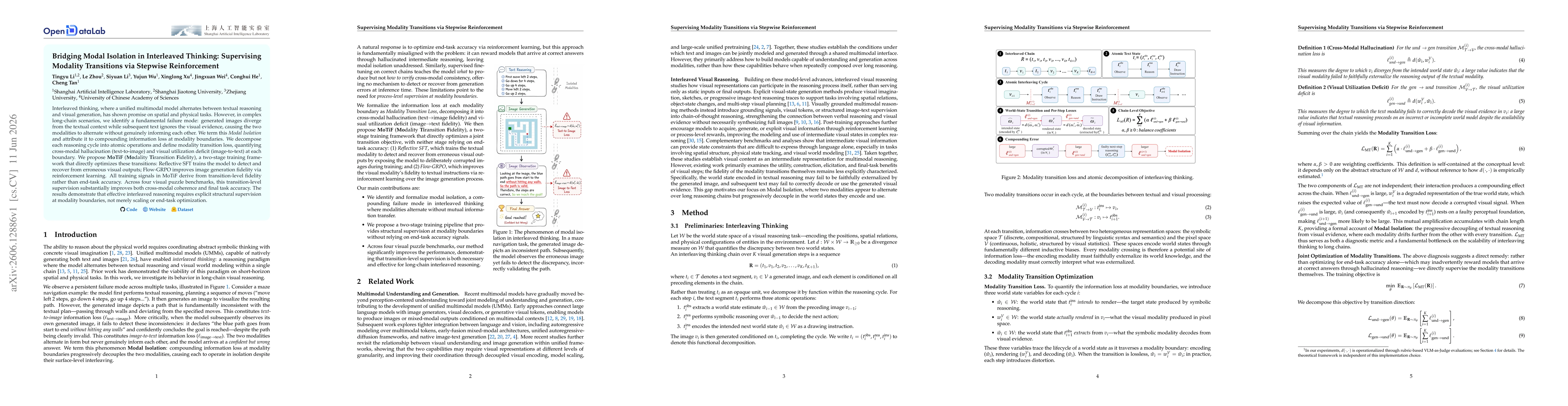 Thumbnail for Bridging Modal Isolation in Interleaved Thinking: Supervising Modality Transitions via Stepwise Reinforcement