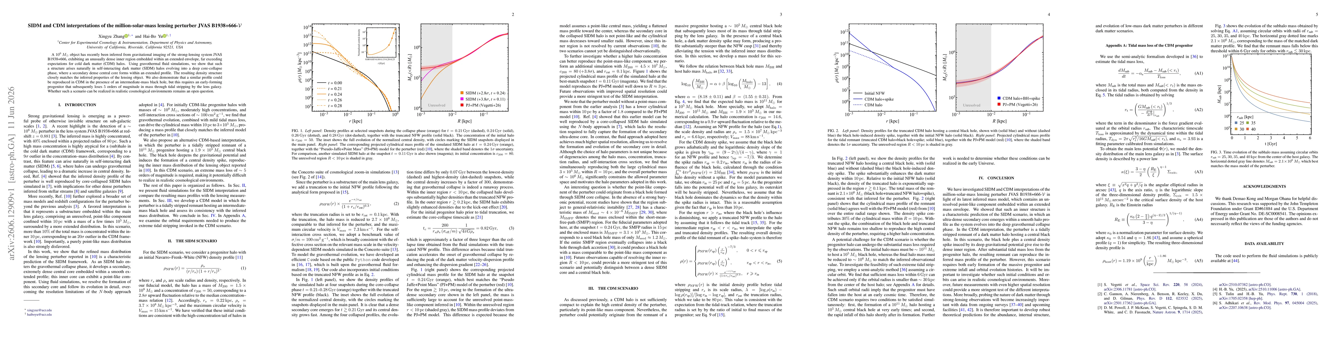 Thumbnail for SIDM and CDM interpretations of the million-solar-mass lensing perturber JVAS B1938+666-$\mathcal{V}$