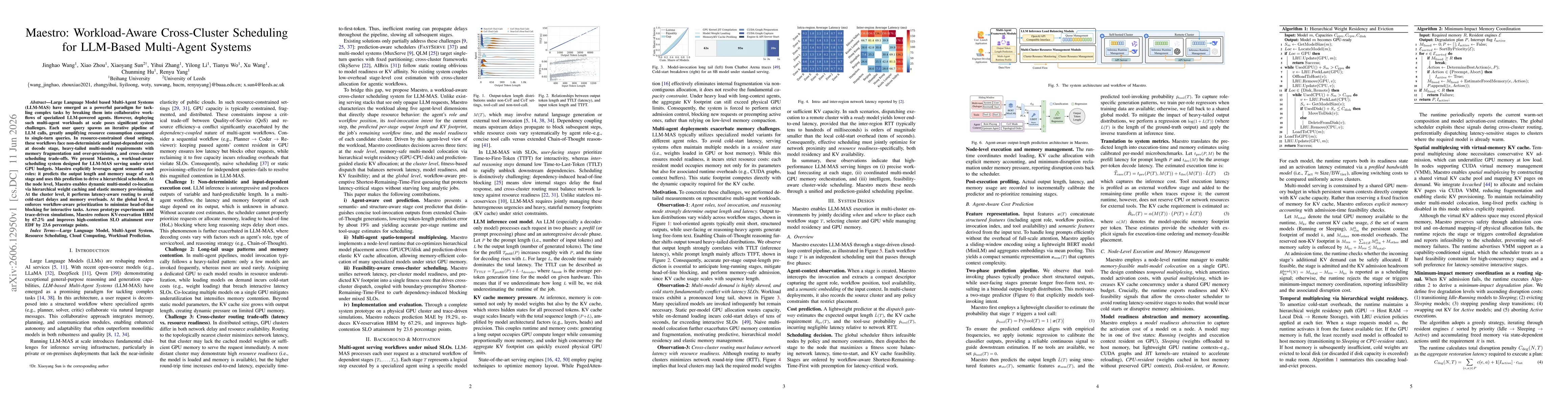 Thumbnail for Maestro: Workload-Aware Cross-Cluster Scheduling for LLM-Based Multi-Agent Systems