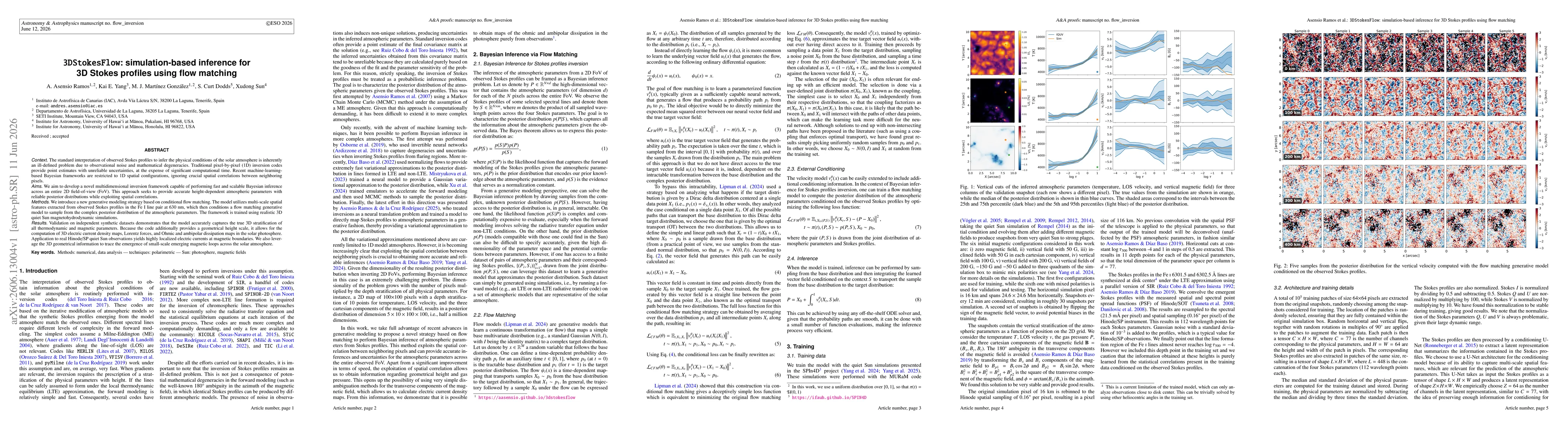 Thumbnail for 3DSTokesFlow: simulation-based inference for 3D Stokes profiles using flow matching