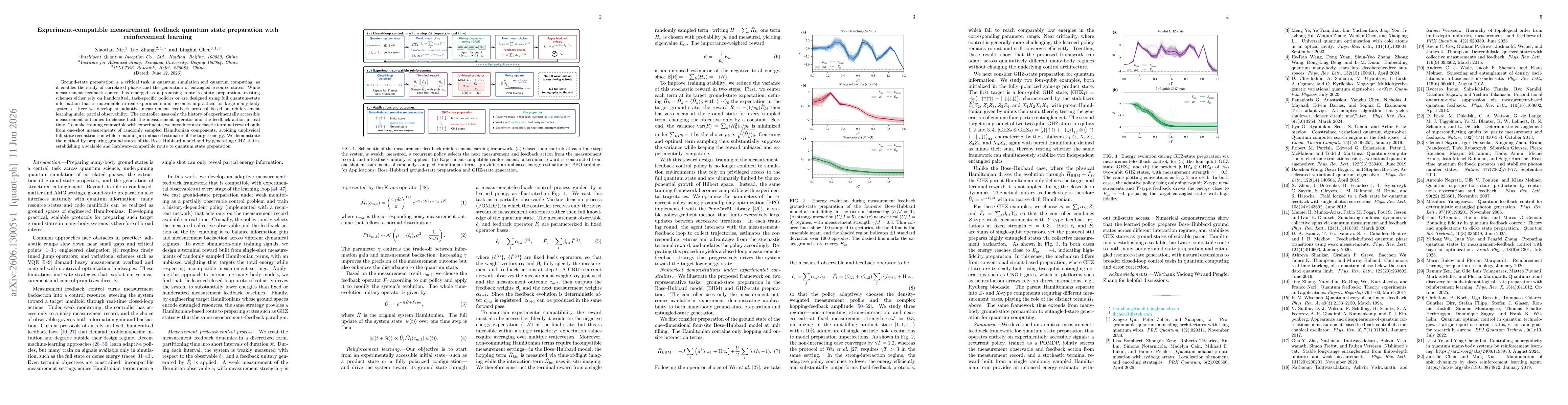 Thumbnail for Experiment-compatible measurement--feedback quantum state preparation with reinforcement learning