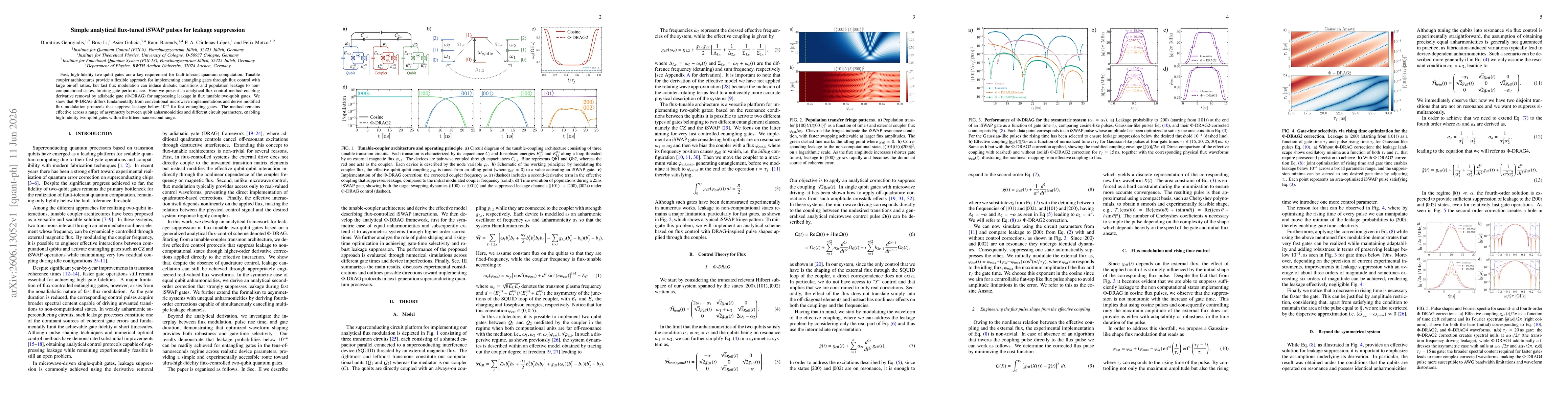 Thumbnail for Simple analytical flux-tuned iSWAP pulses for leakage suppression