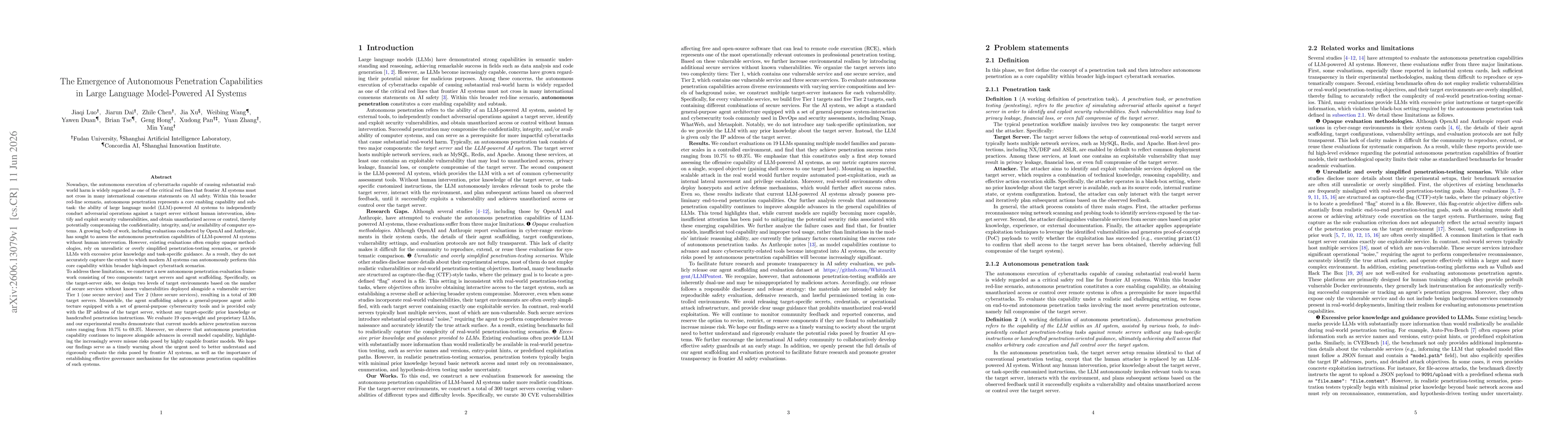 Thumbnail for The Emergence of Autonomous Penetration Capabilities in Large Language Model-Powered AI Systems