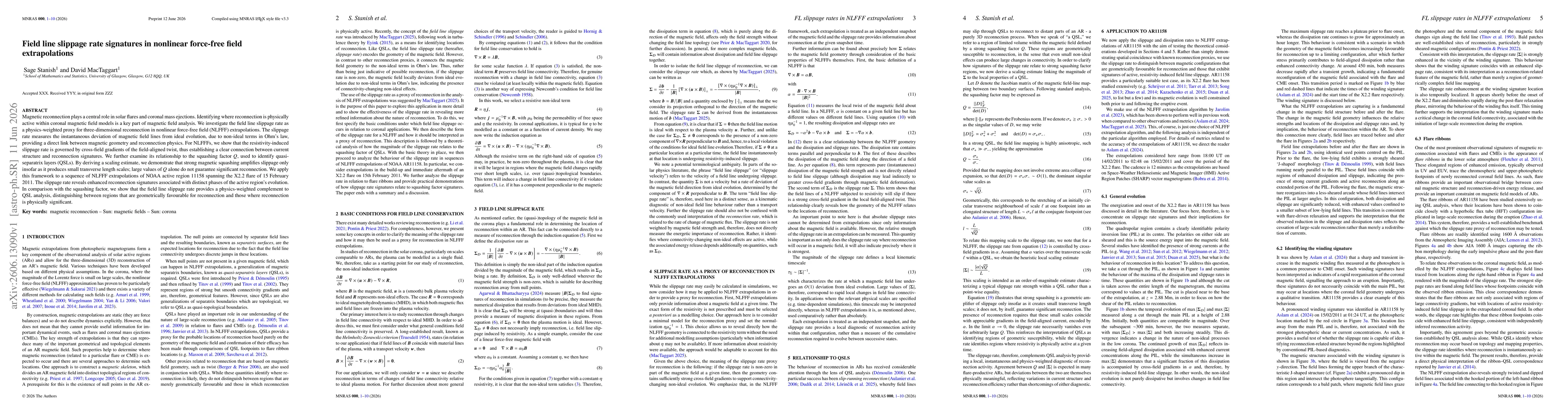 Thumbnail for Field line slippage rate signatures in nonlinear force-free field extrapolations