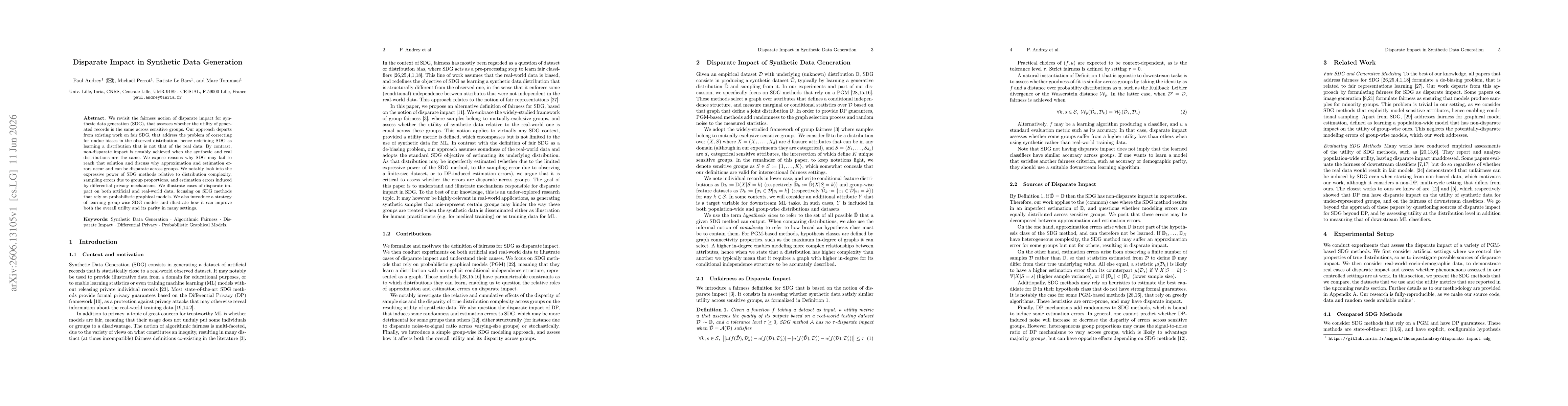 Thumbnail for Disparate Impact in Synthetic Data Generation