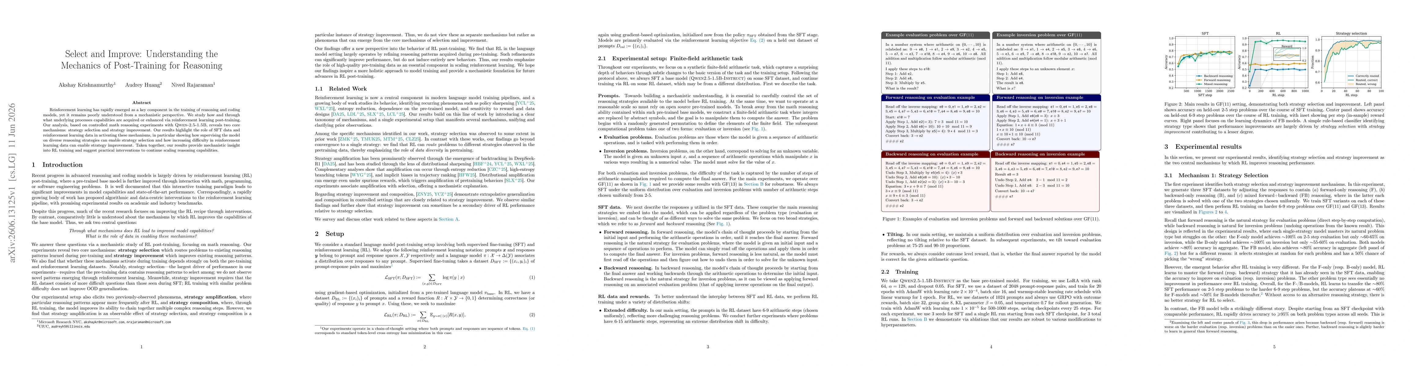 Thumbnail for Select and Improve: Understanding the Mechanics of Post-Training for Reasoning
