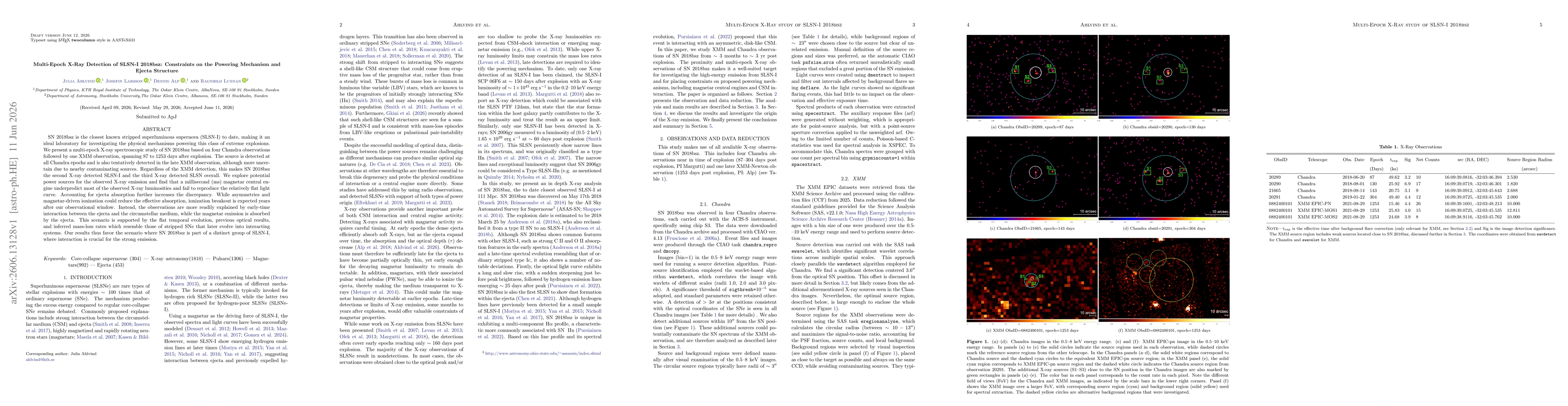 Thumbnail for Multi-Epoch X-Ray Detection of SLSN-I 2018bsz: Constraints on the Powering Mechanism and Ejecta Structure