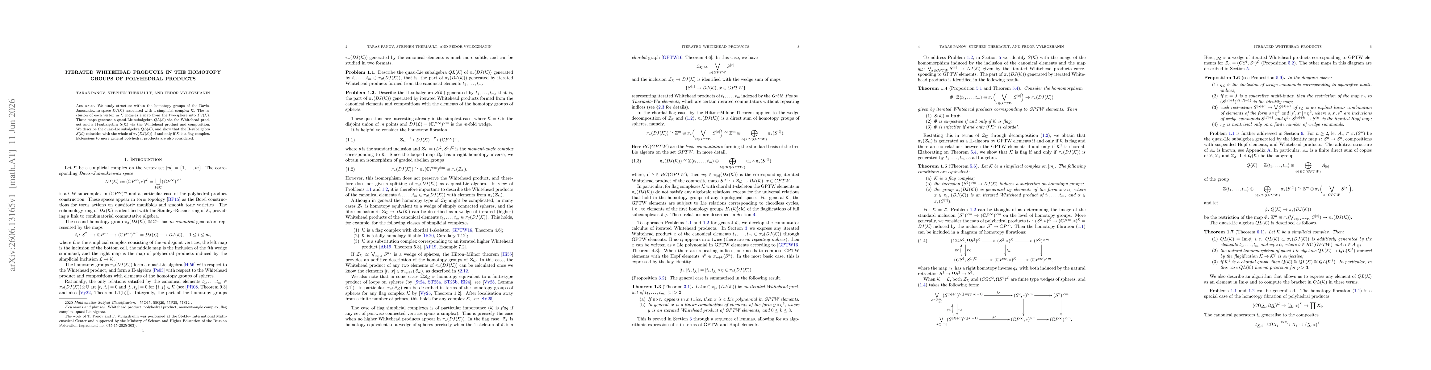 Thumbnail for Iterated Whitehead products in the homotopy groups of polyhedral products