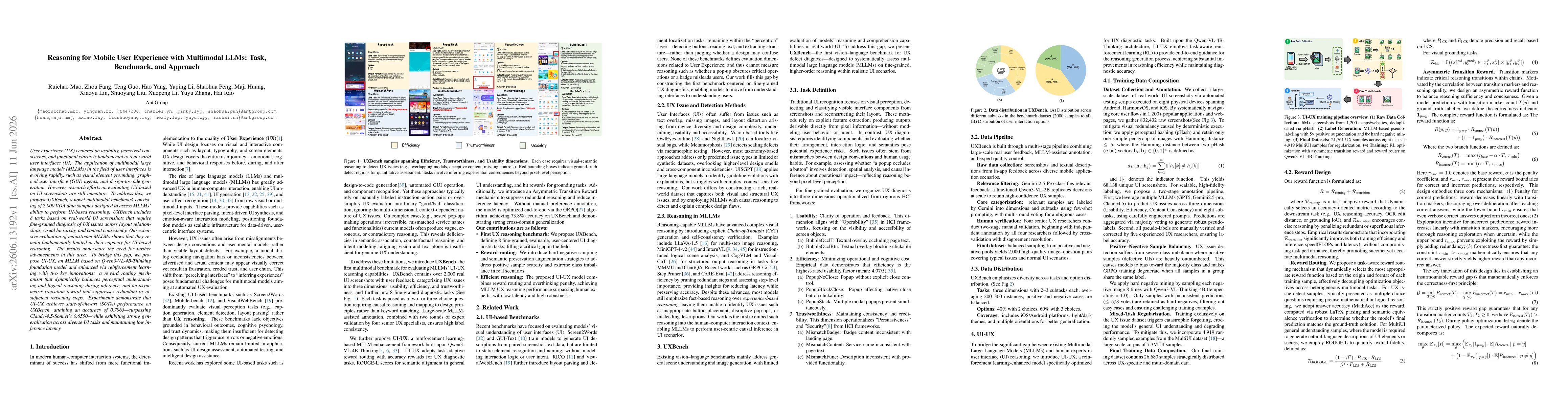 Thumbnail for Reasoning for Mobile User Experience with Multimodal LLMs: Task, Benchmark, and Approach