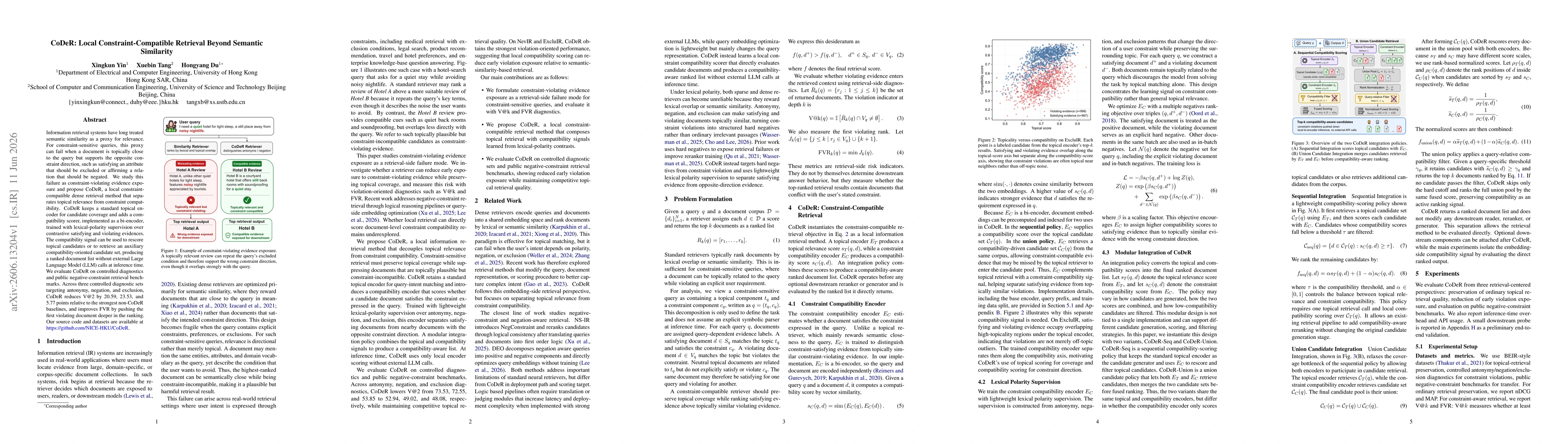 Thumbnail for CoDeR: Local Constraint-Compatible Retrieval Beyond Semantic Similarity
