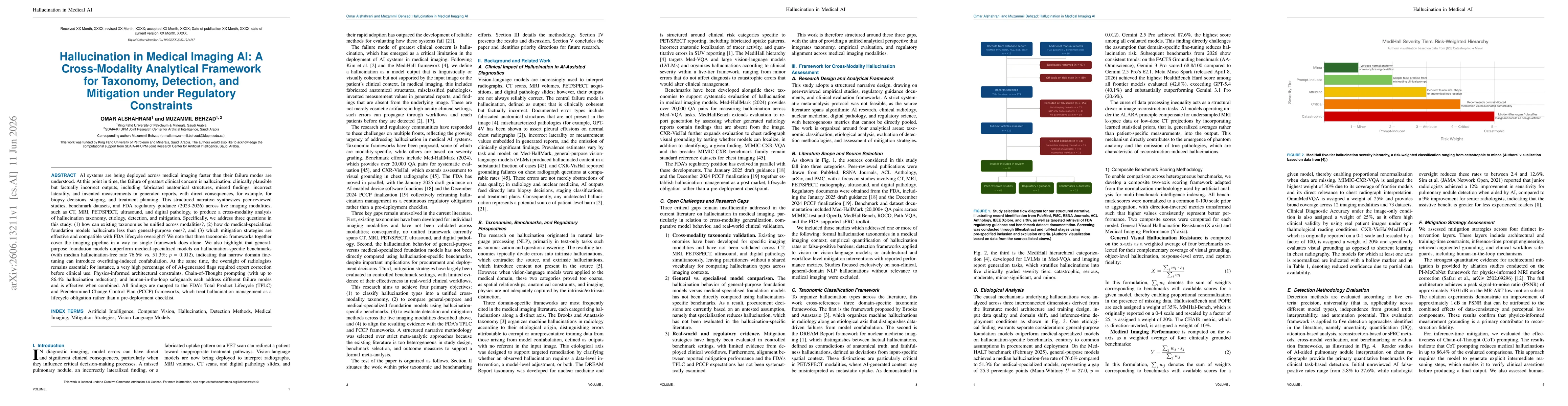 Thumbnail for Hallucination in Medical Imaging AI: A Cross-Modality Analytical Framework for Taxonomy, Detection, and Mitigation under Regulatory Constraints