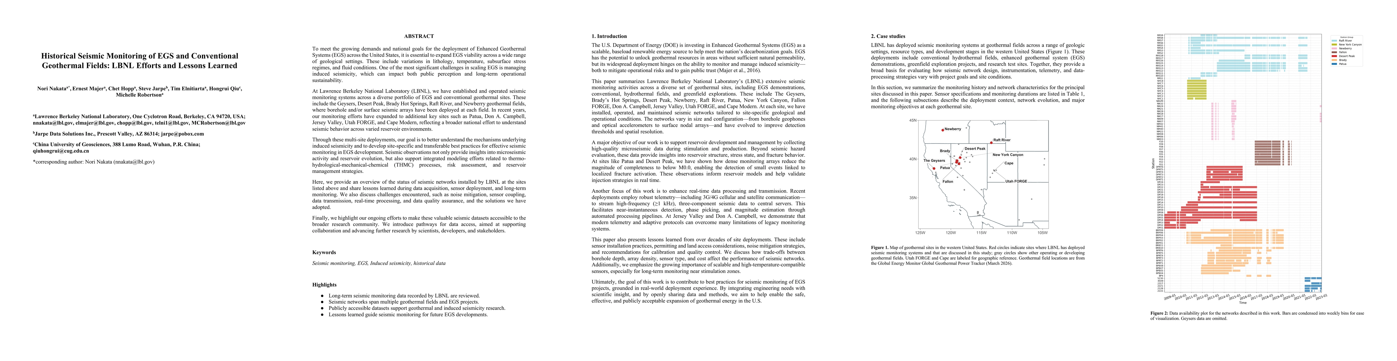 Thumbnail for Historical Seismic Monitoring of EGS and Conventional Geothermal Fields: LBNL Efforts and Lessons Learned