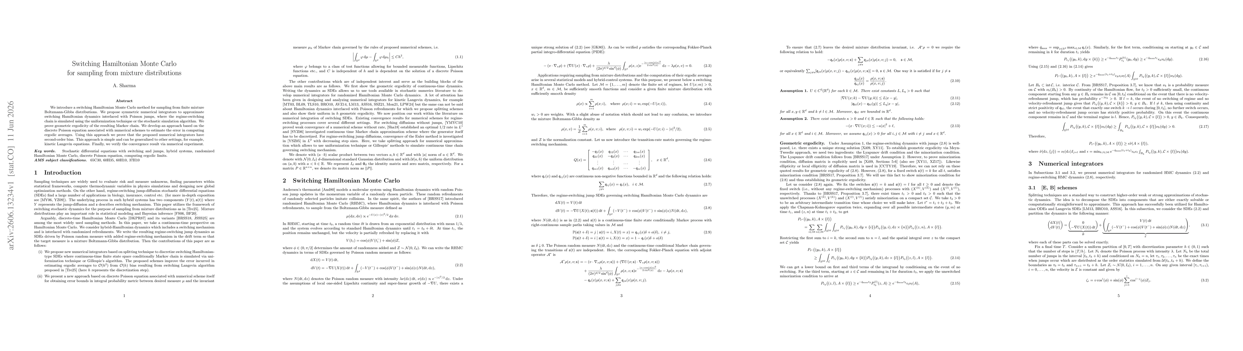 Thumbnail for Switching Hamiltonian Monte Carlo for sampling from mixture distributions