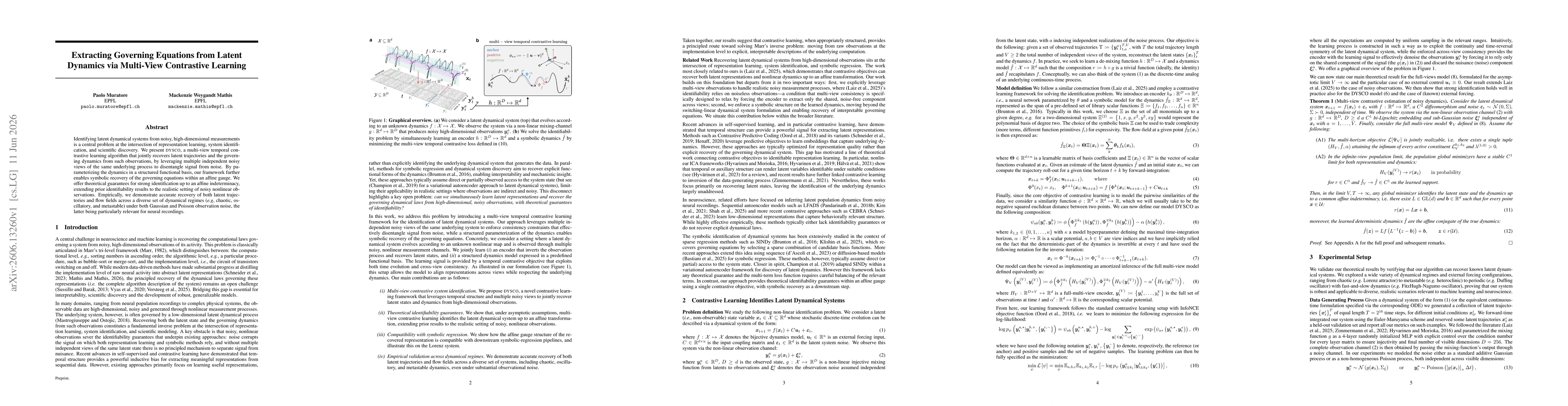 Thumbnail for Extracting Governing Equations from Latent Dynamics via Multi-View Contrastive Learning