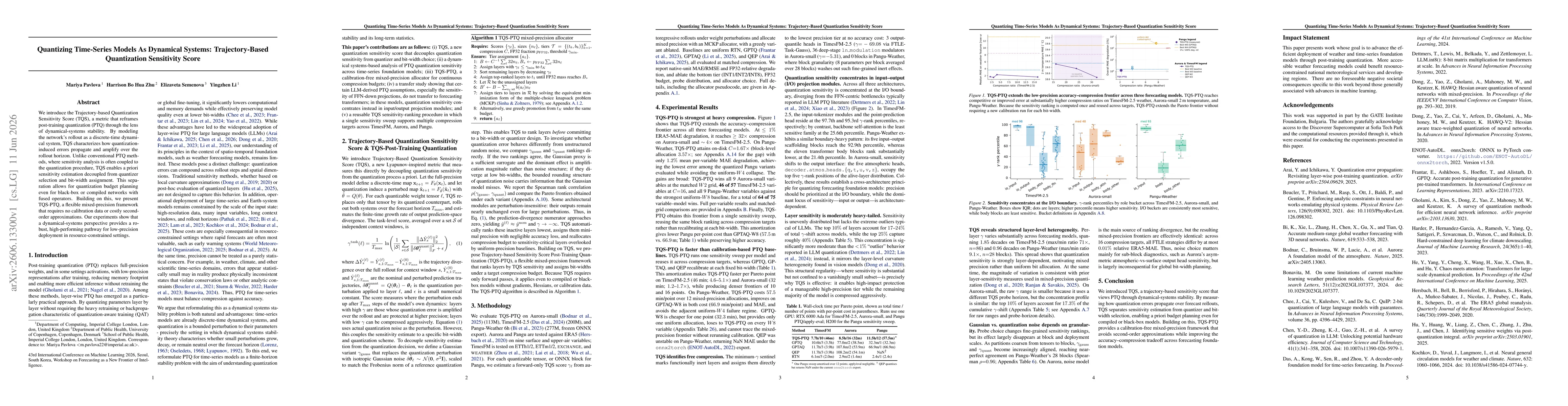 Thumbnail for Quantizing Time-Series Models As Dynamical Systems: Trajectory-Based Quantization Sensitivity Score