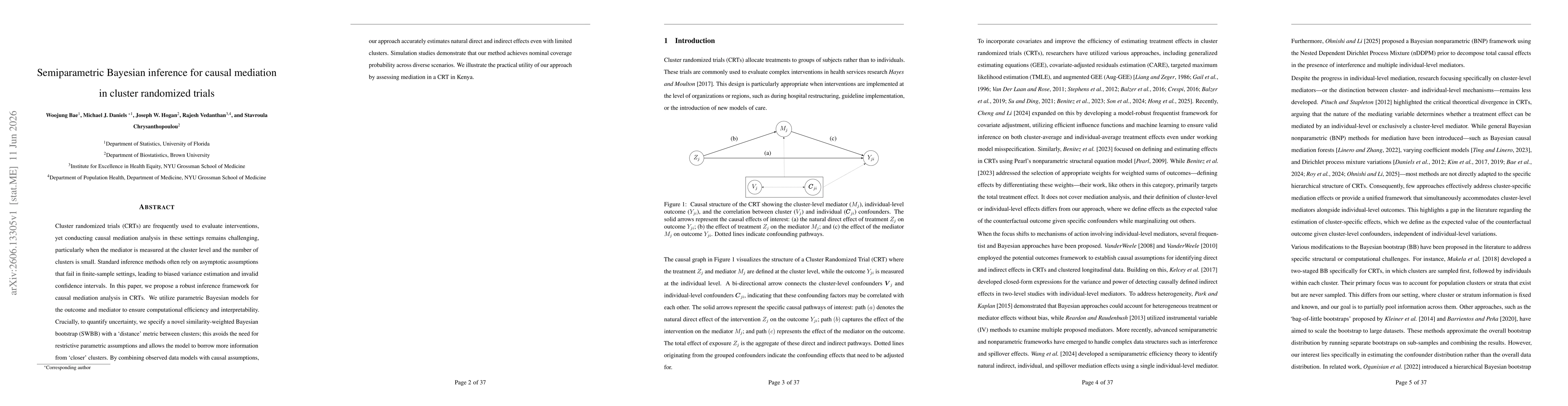 Thumbnail for Semiparametric Bayesian inference for causal mediation in cluster randomized trials