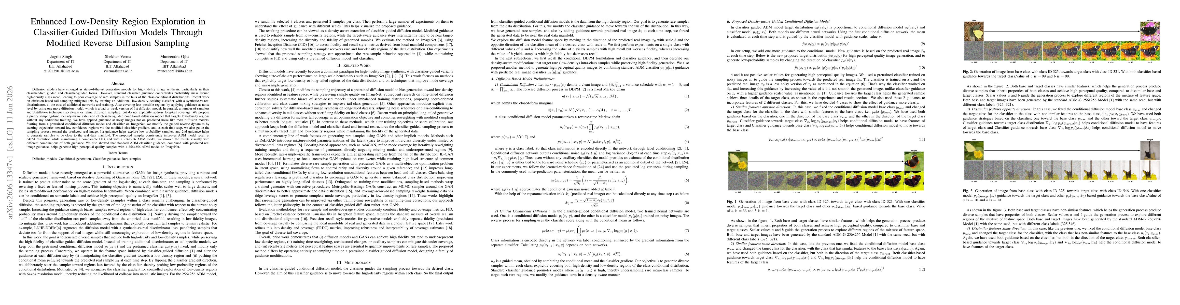 Thumbnail for Enhanced Low-Density Region Exploration in Classifier-Guided Diffusion Models Through Modified Reverse Diffusion Sampling