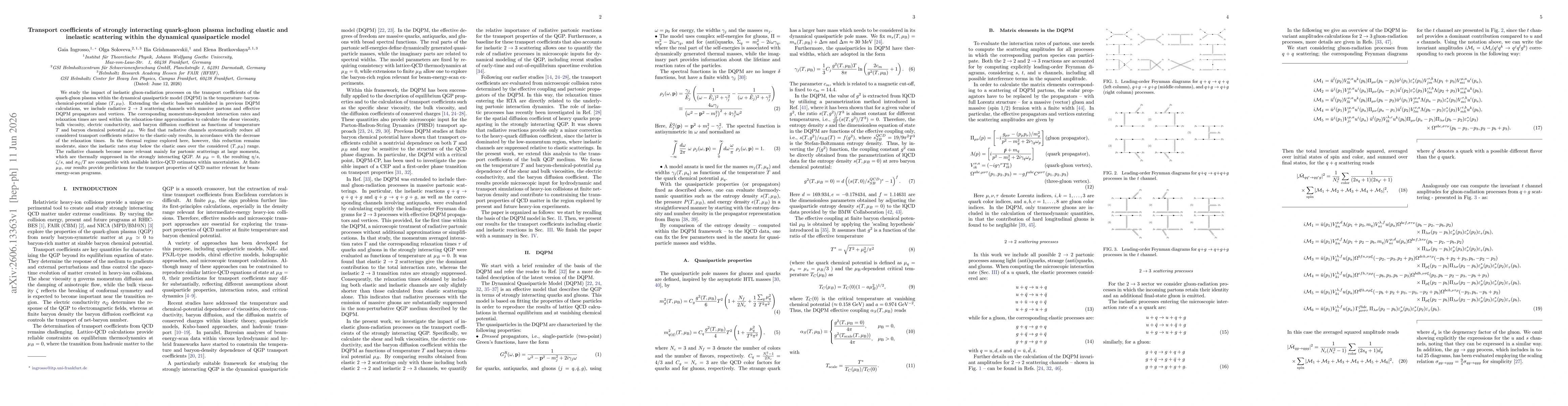 Thumbnail for Transport coefficients of strongly interacting quark-gluon plasma including elastic and inelastic scattering within the dynamical quasiparticle model