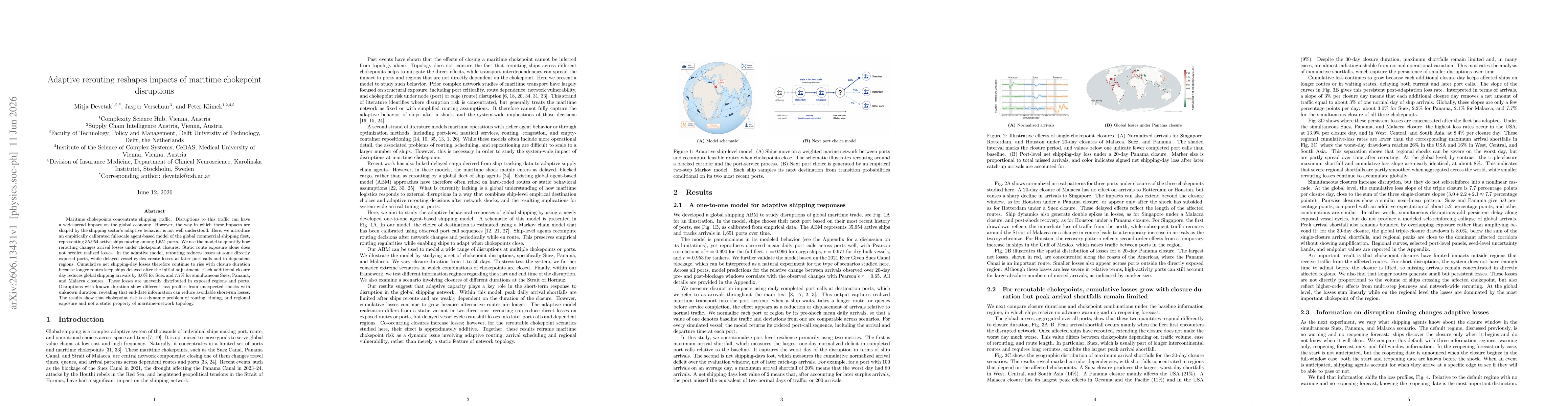 Thumbnail for Adaptive rerouting reshapes impacts of maritime chokepoint disruptions