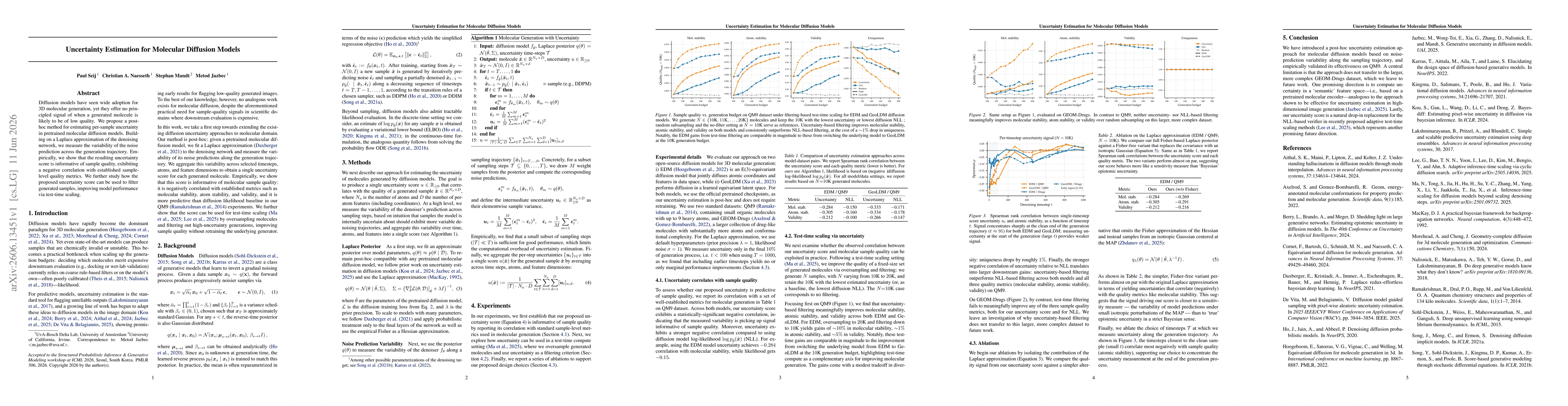 Thumbnail for Uncertainty Estimation for Molecular Diffusion Models