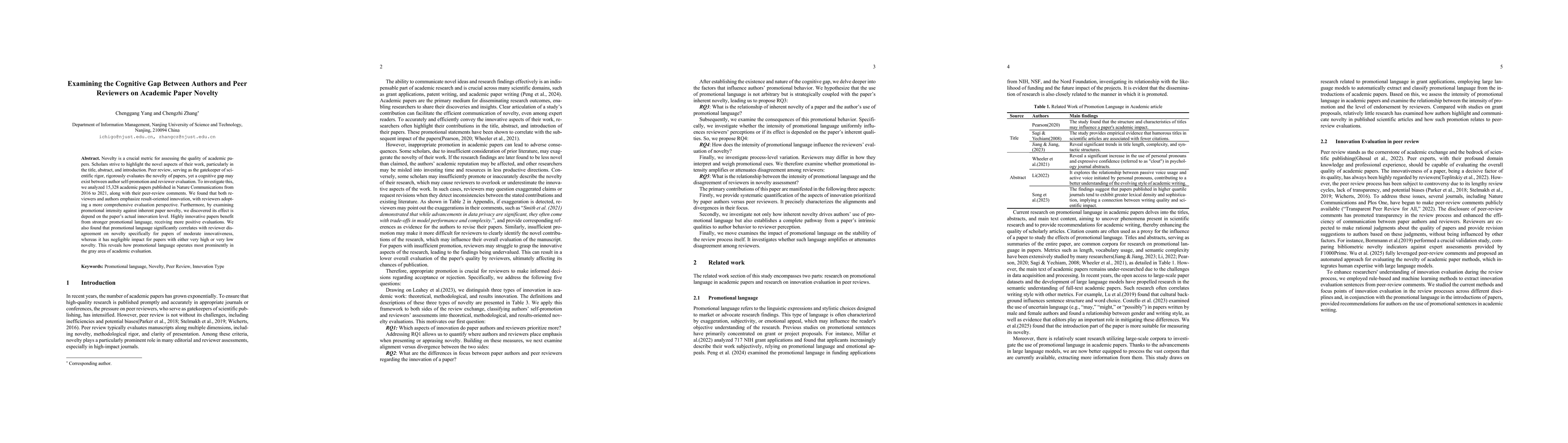 Thumbnail for Examining the Cognitive Gap Between Authors and Peer Reviewers on Academic Paper Novelty