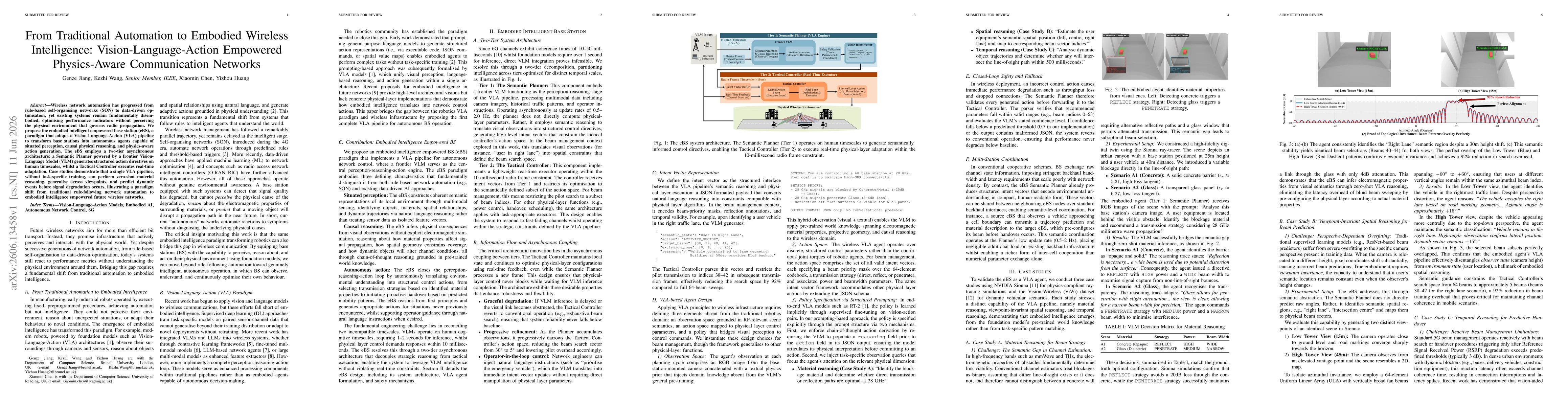 Thumbnail for From Traditional Automation to Embodied Wireless Intelligence: Vision-Language-Action Empowered Physics-Aware Communication Networks