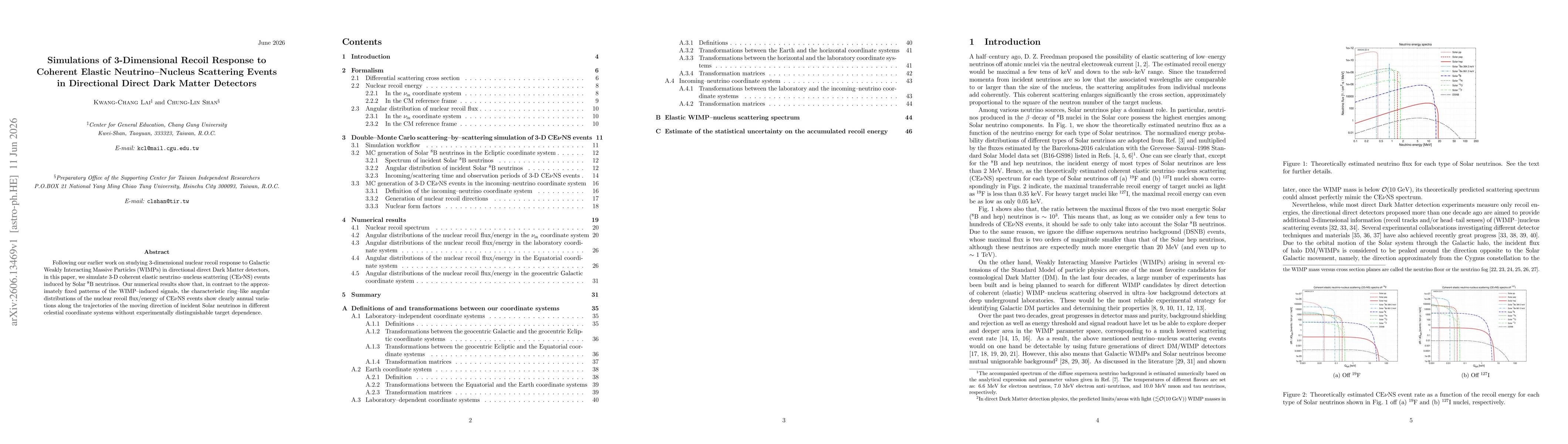Thumbnail for Simulations of 3-Dimensional Recoil Response to Coherent Elastic Neutrino-Nucleus Scattering Events in Directional Direct Dark Matter Detectors