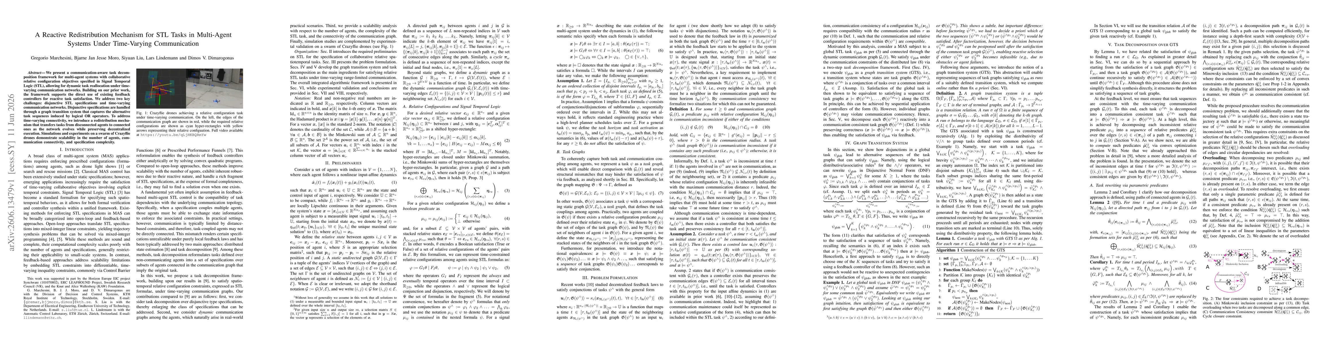 Thumbnail for A Reactive Redistribution Mechanism for STL Tasks in Multi-Agent Systems Under Time-Varying Communication