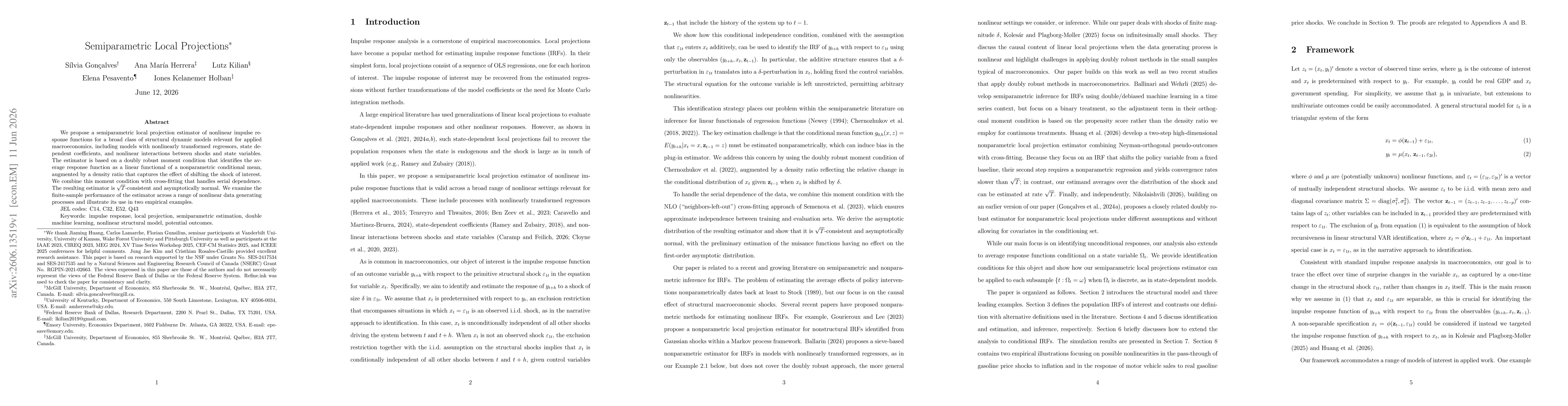 Thumbnail for Semiparametric Local Projections