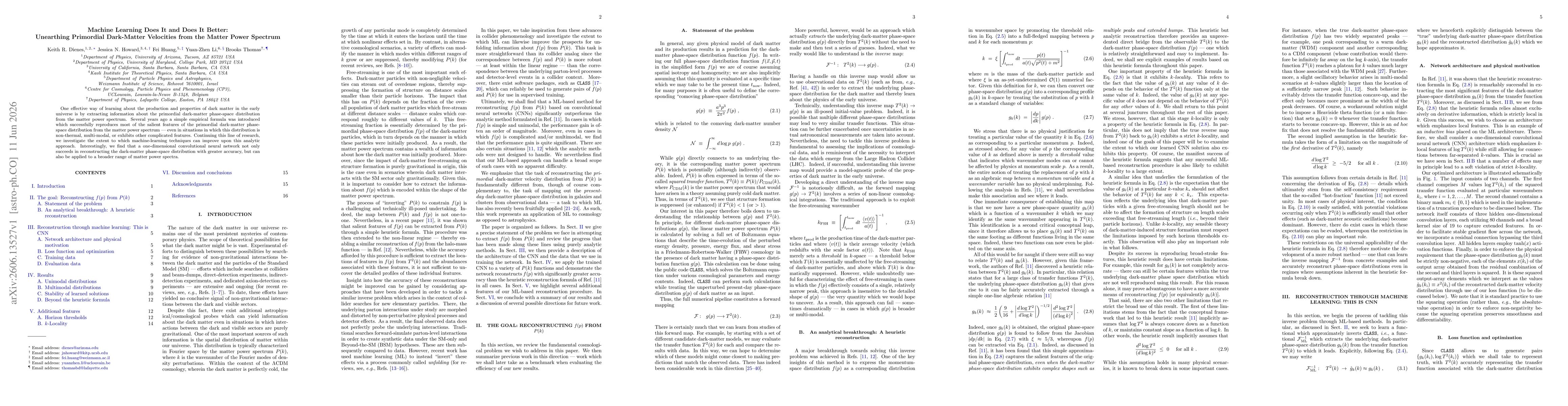 Thumbnail for Machine Learning Does It and Does It Better: Unearthing Primordial Dark-Matter Velocities from the Matter Power Spectrum