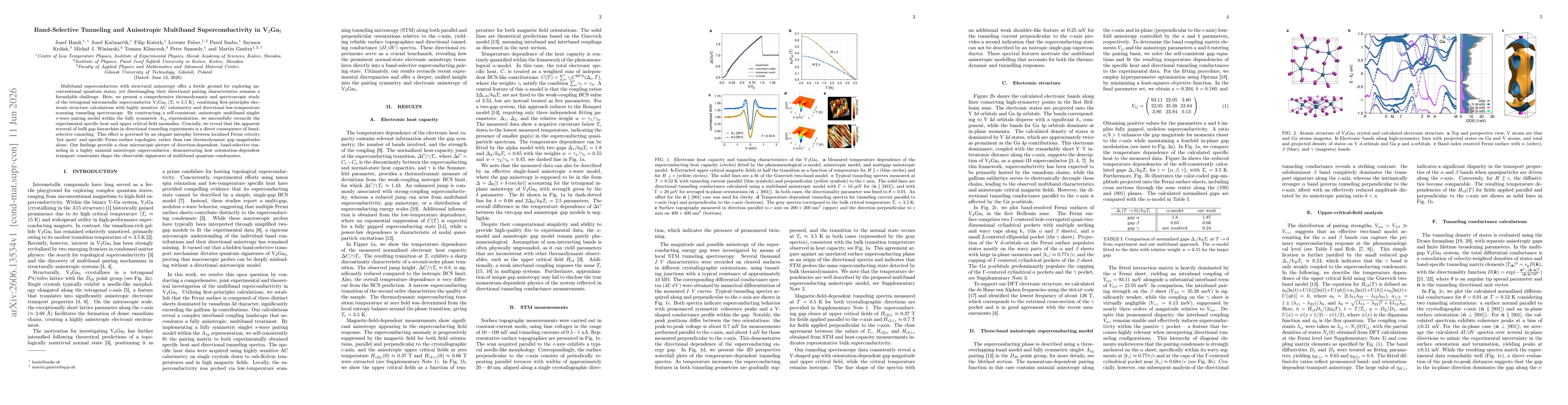 Thumbnail for Band-Selective Tunneling and Anisotropic Multiband Superconductivity in V$_2$Ga$_5$