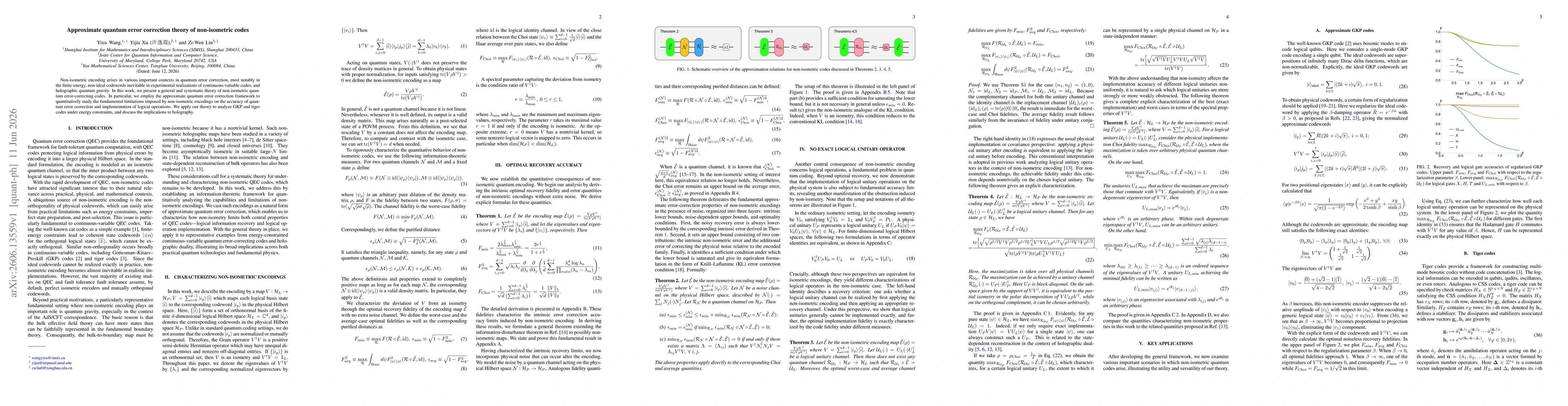 Thumbnail for Approximate quantum error correction theory of non-isometric codes