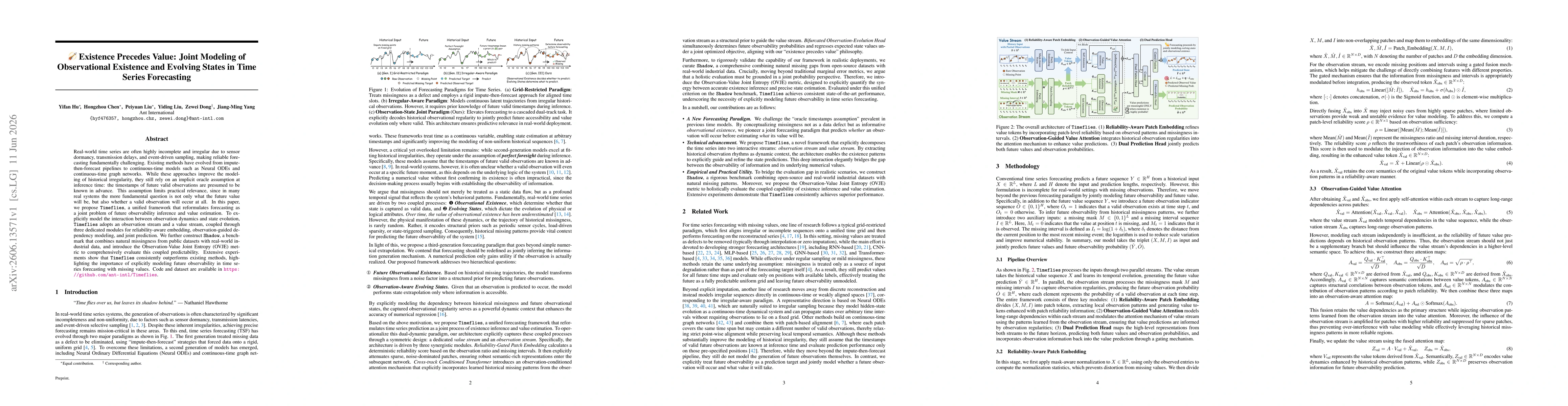 Thumbnail for Existence Precedes Value: Joint Modeling of Observational Existence and Evolving States in Time Series Forecasting