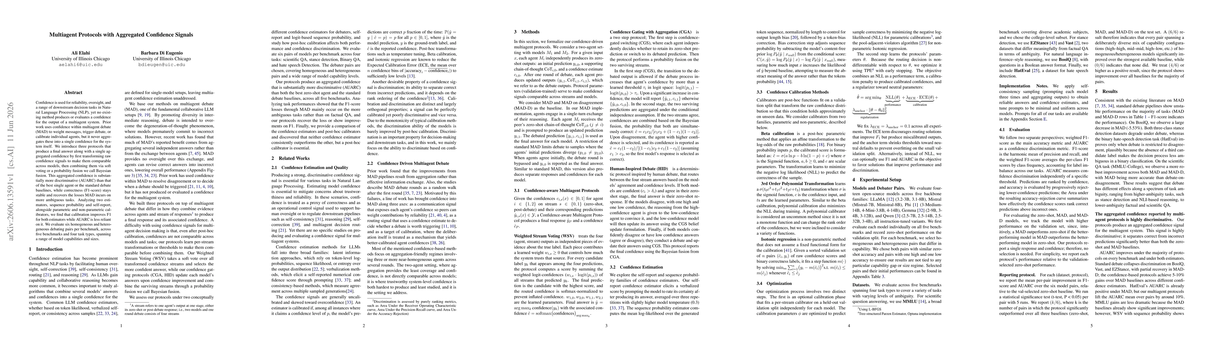 Thumbnail for Multiagent Protocols with Aggregated Confidence Signals
