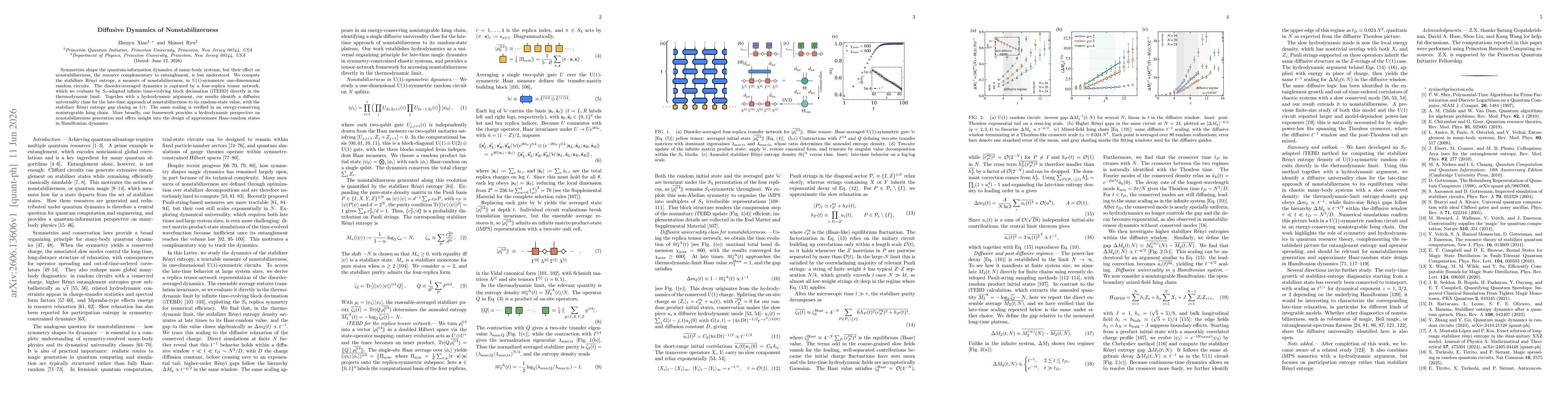 Thumbnail for Diffusive Dynamics of Nonstabilizerness