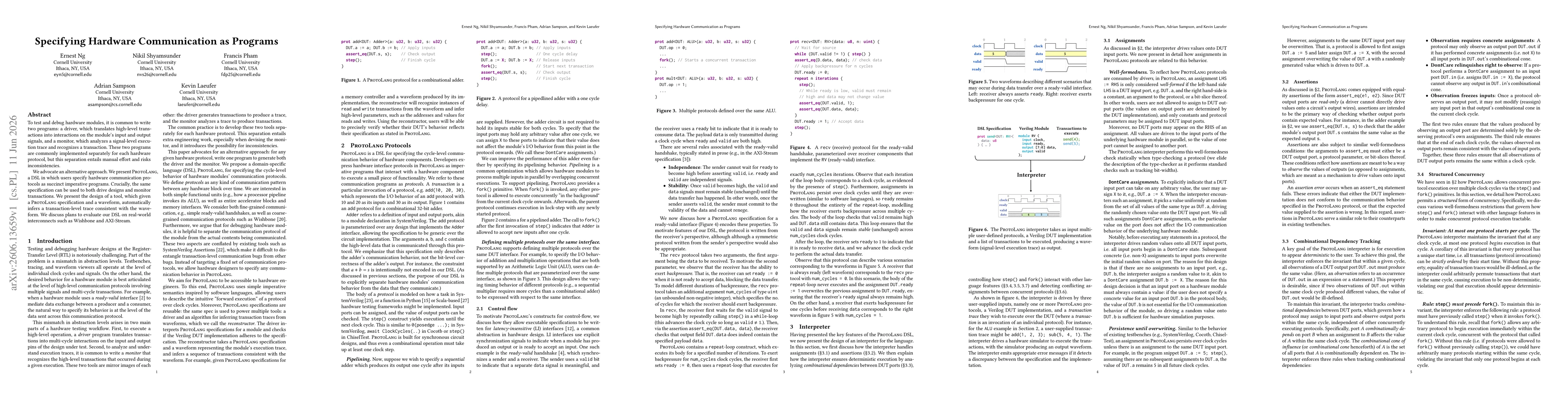 Thumbnail for Specifying Hardware Communication as Programs