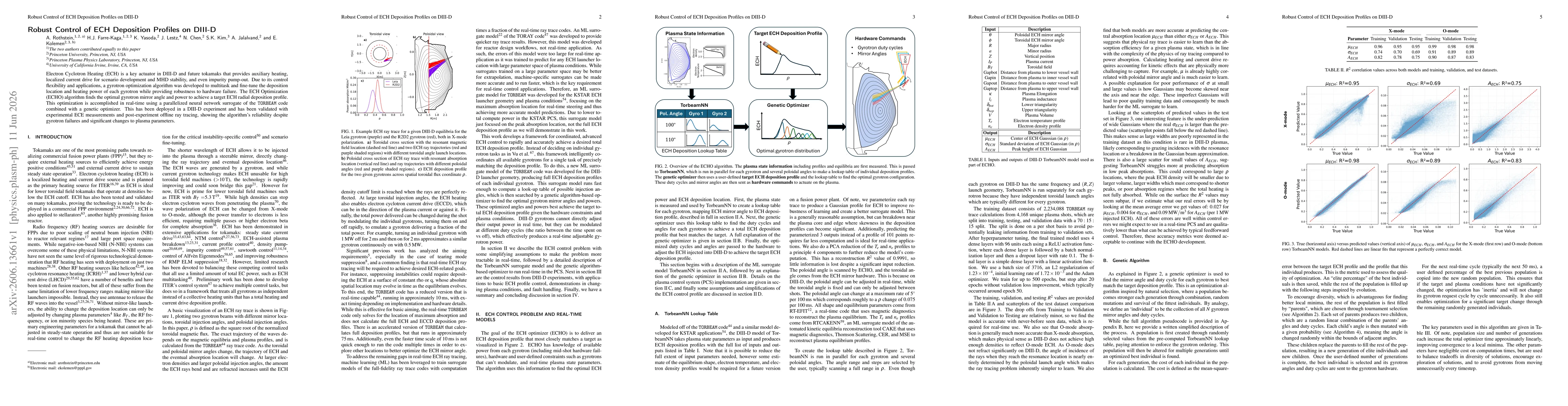 Thumbnail for Robust Control of ECH Deposition Profiles on DIII-D