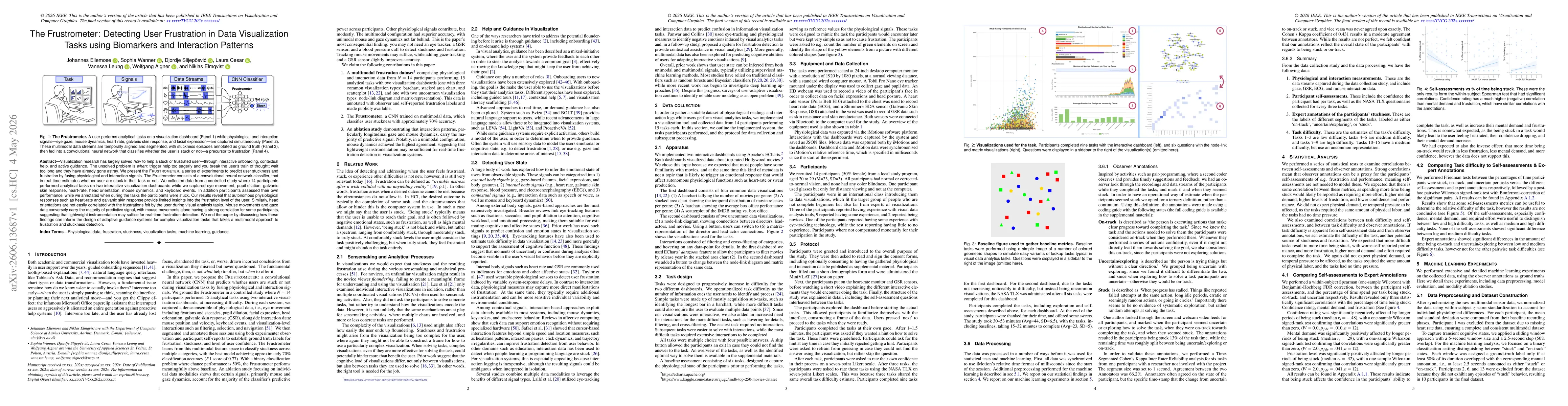 Thumbnail for The Frustrometer: Detecting User Frustration in Data Visualization Tasks using Biomarkers and Interaction Patterns