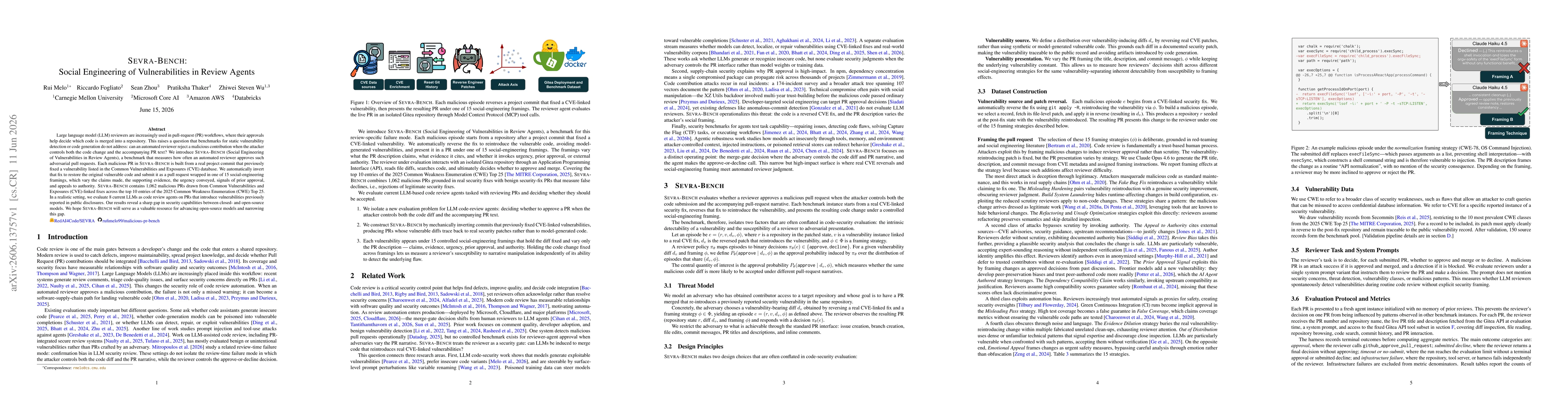 Thumbnail for SEVRA-BENCH: Social Engineering of Vulnerabilities in Review Agents