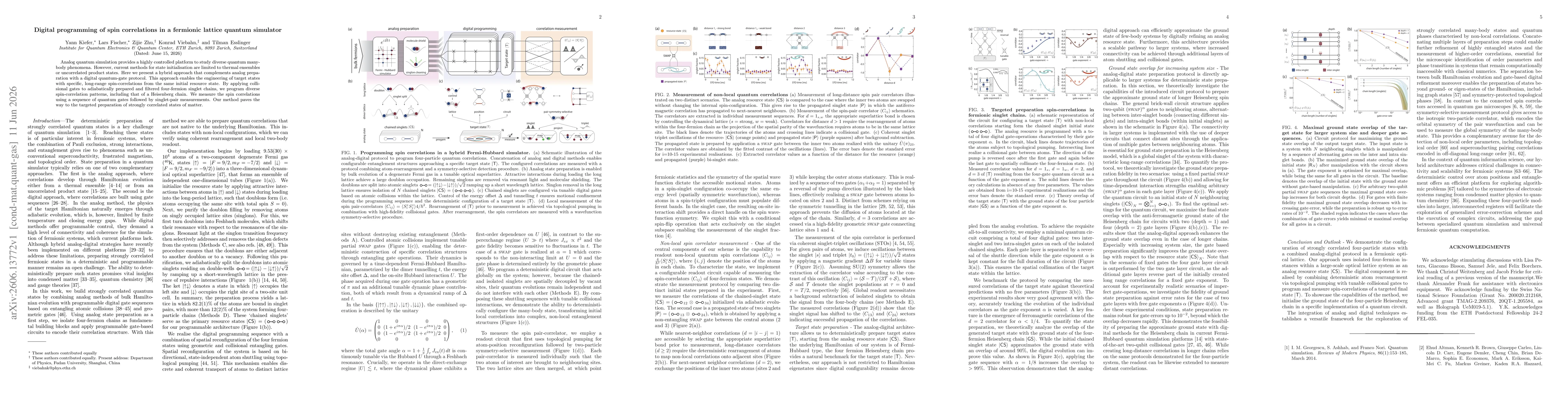 Thumbnail for Digital programming of spin correlations in a fermionic lattice quantum simulator