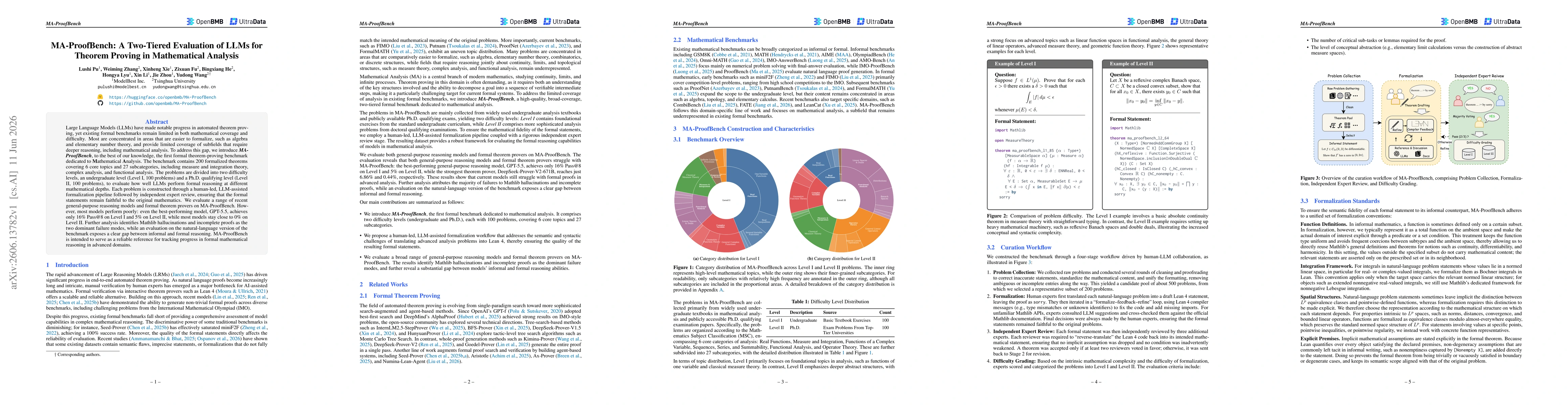 Thumbnail for MA-ProofBench: A Two-Tiered Evaluation of LLMs for Theorem Proving in Mathematical Analysis