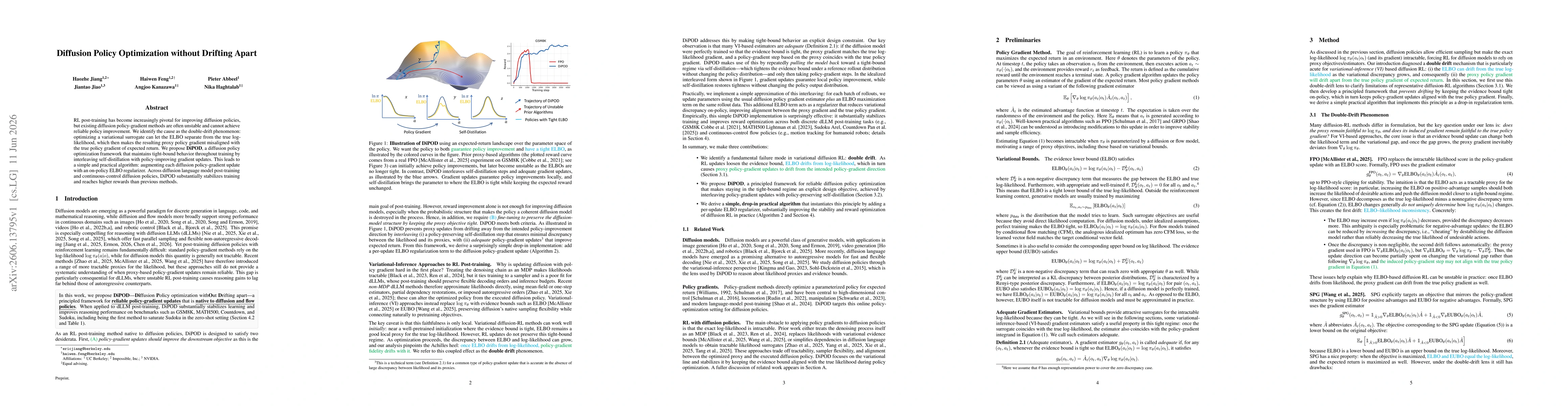 Thumbnail for Diffusion Policy Optimization without Drifting Apart