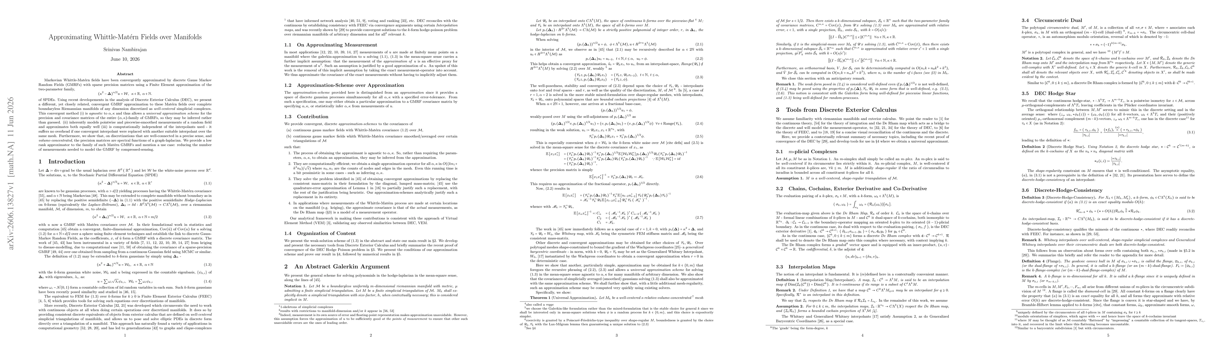 Thumbnail for Approximating Whittle-Matern Fields over Discretized Manifolds