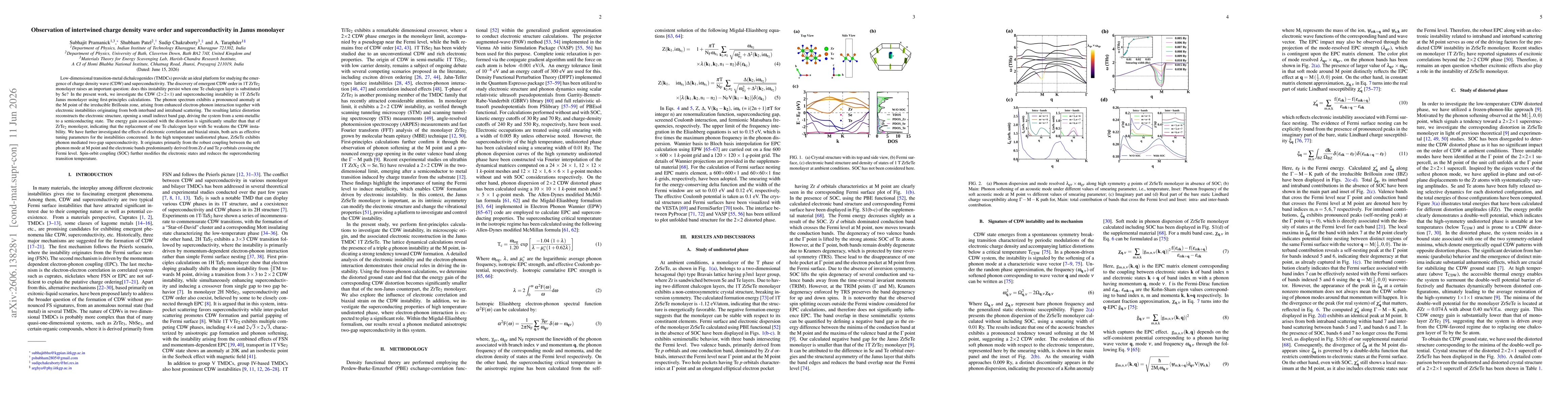 Thumbnail for Observation of intertwined charge density wave order and superconductivity in Janus monolayer