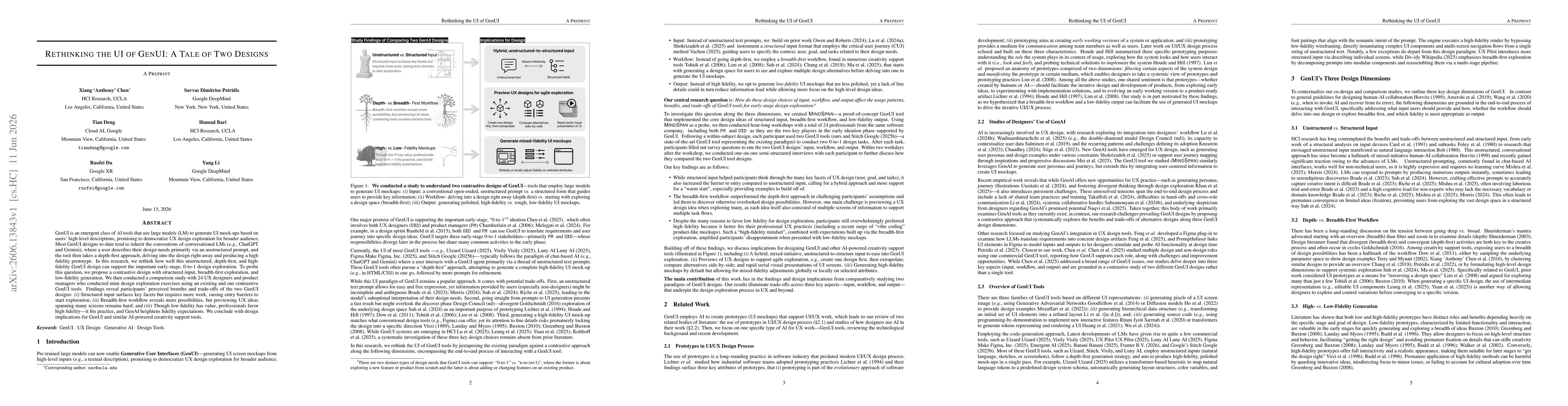 Thumbnail for Rethinking the UI of GenUI: A Tale of Two Designs