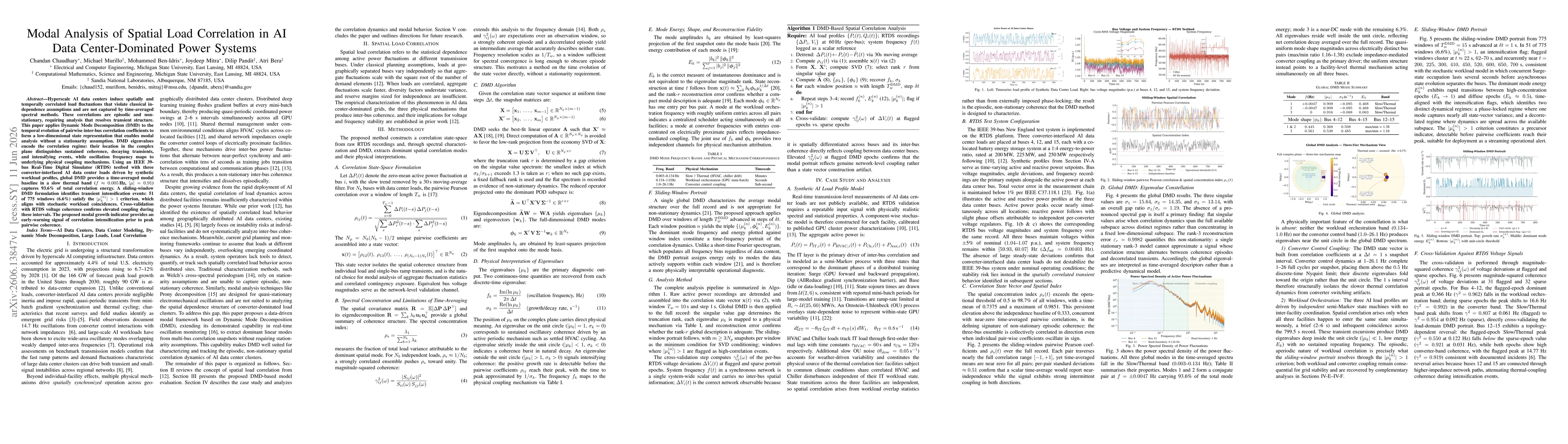 Thumbnail for Modal Analysis of Spatial Load Correlation in AI Data Center-Dominated Power Systems