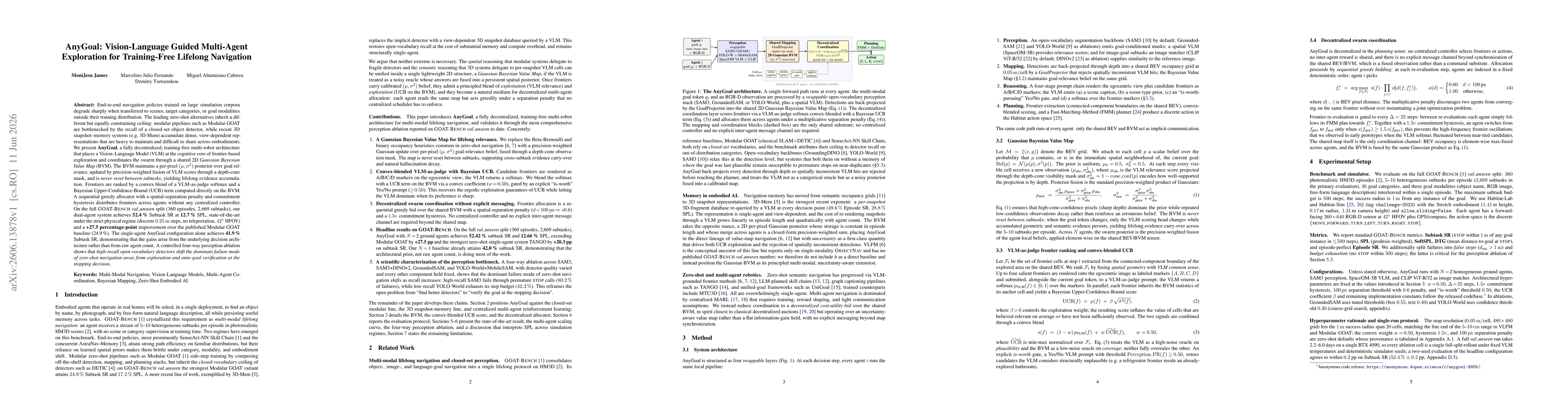 Thumbnail for AnyGoal: Vision-Language Guided Multi-Agent Exploration for Training-Free Lifelong Navigation